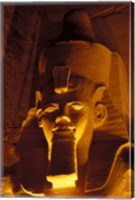 Framed Lighted Face at the Great Temple of Ramesses II, Egypt