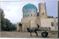 Framed Masjid Sabz, the Green  Mosque in Balkh, Afghanistan