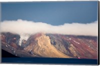 Framed Mountainous Deception Island, Antarctica