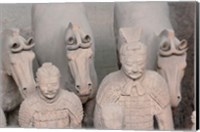 Framed Qin Terra Cotta Horses, Xian, China