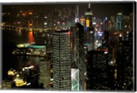 Framed Skyscrapers of Victoria Harbor, Hong Kong, China