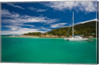 Framed Seychelles, La Digue Island, La Passe waterfront