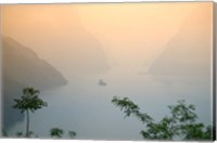 Framed Sunset View of Xiling Gorge, Three Gorges, Yangtze River, China