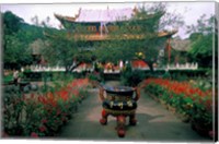 Framed Temple Beauty of Bamboo Village, Kunming, China