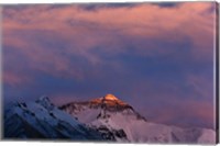 Framed Sunset on Mt. Everest, Tibet, China