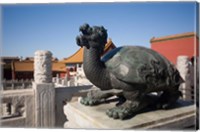 Framed Turtle statue, Chinese symbol, Forbidden City, Beijing