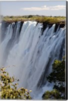 Framed Victoria Waterfalls, Zambesi River, Zambia.