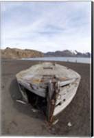 Framed Wooden whaling boat, Deception Island, Antarctica