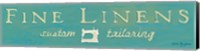 Framed Fine Linens Turquoise