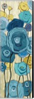 Framed Lemongrass in Blue Panel I