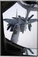 Framed Air refueling a F-15E Strike Eagle of the US Air Force