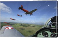 Framed Inside the Pilatus PC-7 turboprop trainer of the Swiss Air Force display team