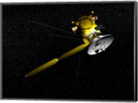 Framed Cassini spacecraft in orbit