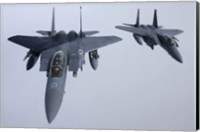 Framed Two  F-15E Strike Eagle of the US Air Force