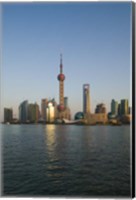 Framed CHINA, Shanghai, Pudong city skyline