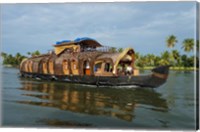 Framed Cruise Boat in Backwaters, Kerala, India