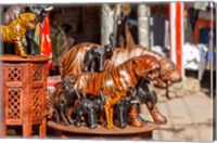 Framed Souvenir Tiger Sculptures, New Delhi, India