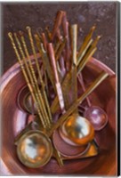 Framed Metal spoons, Lijiang Market, Lijiang, Yunnan Province, China