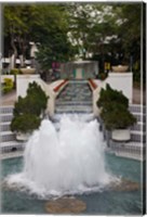 Framed Waterfall In Hong Kong Park, Hong Kong, China