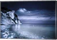 Framed Chalk mountains and seaside, Mons Klint cliffs, Denmark
