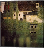 Framed Unterach Manor and Lock Chamber on the Attersee Lake, c.1908