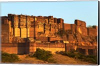 Framed Umaid Bhawan Palace at Sunset, Jodhpur, Rajasthan, India