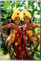 Framed Golden Dancers in Traditional Dress, Bali, Indonesia