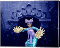 Framed Balinese Dancer in Front of Temple in Ubud, Bali, Indonesia
