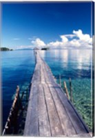 Framed Wooden Jetty Extending off Kadidiri Island, Togian Islands, Sulawesi