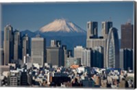 Framed Tokyo, Shinjuku, City Skyline, Mount Fuji, Japan