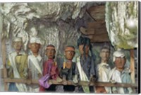 Framed Tau Tau, Effigies of Departed Nobles, Cave Tombs at Tampangallo Village,  Tana Toraja, Sulawesi, Indonesia