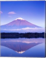 Framed Mt Fuji with Lenticular Cloud, Motosu Lake, Japan