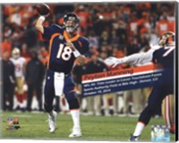 Framed Peyton Manning becomes the NFL's All-Time leader in career Touchdown Passes- October 19, 2014