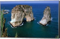 Framed Asia, Lebanon, Beirut, Coastal Pigeon Rocks