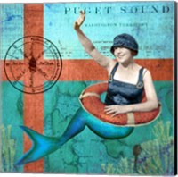 Framed Puget Sound Mermaid