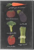 Framed Blackboard Veggies I