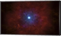 Framed Illustration of a massive star going supernova