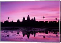 Framed View of Temple at Dawn, Angkor Wat, Siem Reap, Cambodia