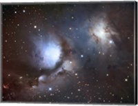 Framed Messier 78, A Reflection Nebula in the Constellation Orion