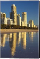 Framed Early Morning Light on Surfers Paradise, Gold Coast, Queensland, Australia