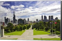 Framed View from the Shrine of Remembrance, Melbourne, Victoria, Australia