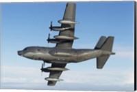 Framed MC-130P Combat Shadow in flight (bottom view)