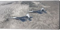 Framed Two F-22 Raptors over New Mexico