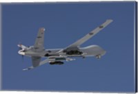 Framed MQ-9 Reaper in the Blue Skies of New Mexico