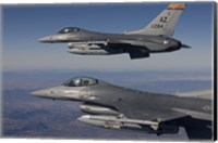 Framed Close-Up of Two F-16's over Arizona