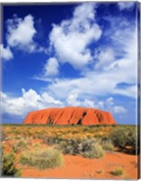Framed holy mountain of Uluru, Ayers Rock, Australia