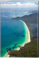 Framed Hazards Beach Coastline, Freycinet, Tasmania, Australia