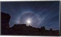 Framed Moon Ring over Arches National Park, Utah