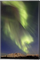 Framed Aurora Borealis over Emerald Lake, Canada