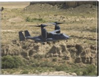 Framed CV-22 Osprey Prepares to Land